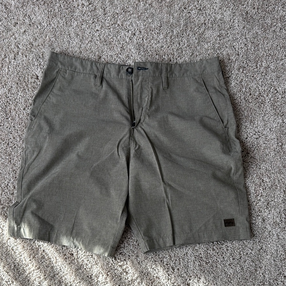 Billabong Gray Flat Front Shorts Casual Style